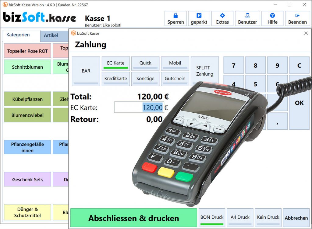 bizSoft EC-Terminal Schnittstelle zu hobex